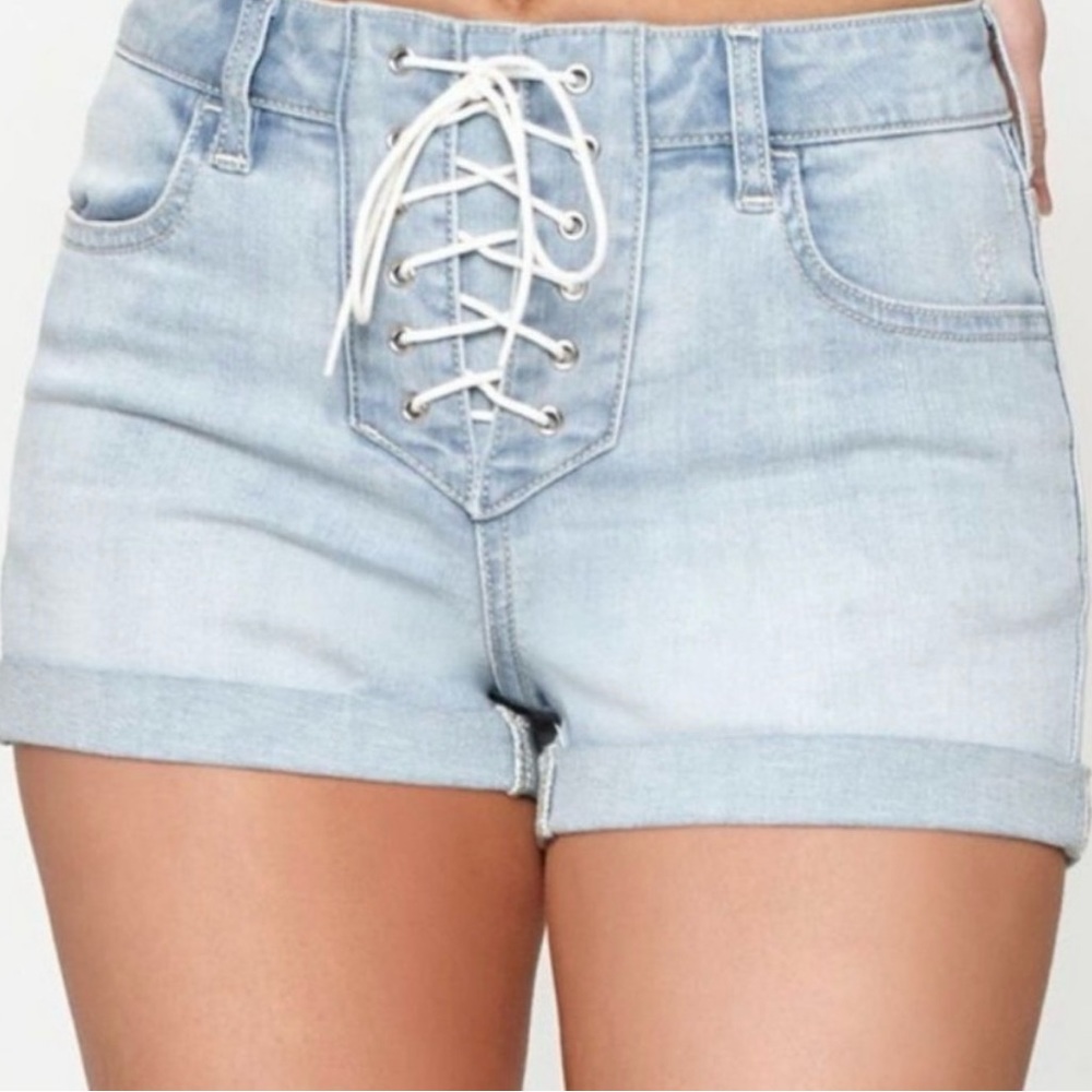 Pacsun High Rise Lace Up Shorts